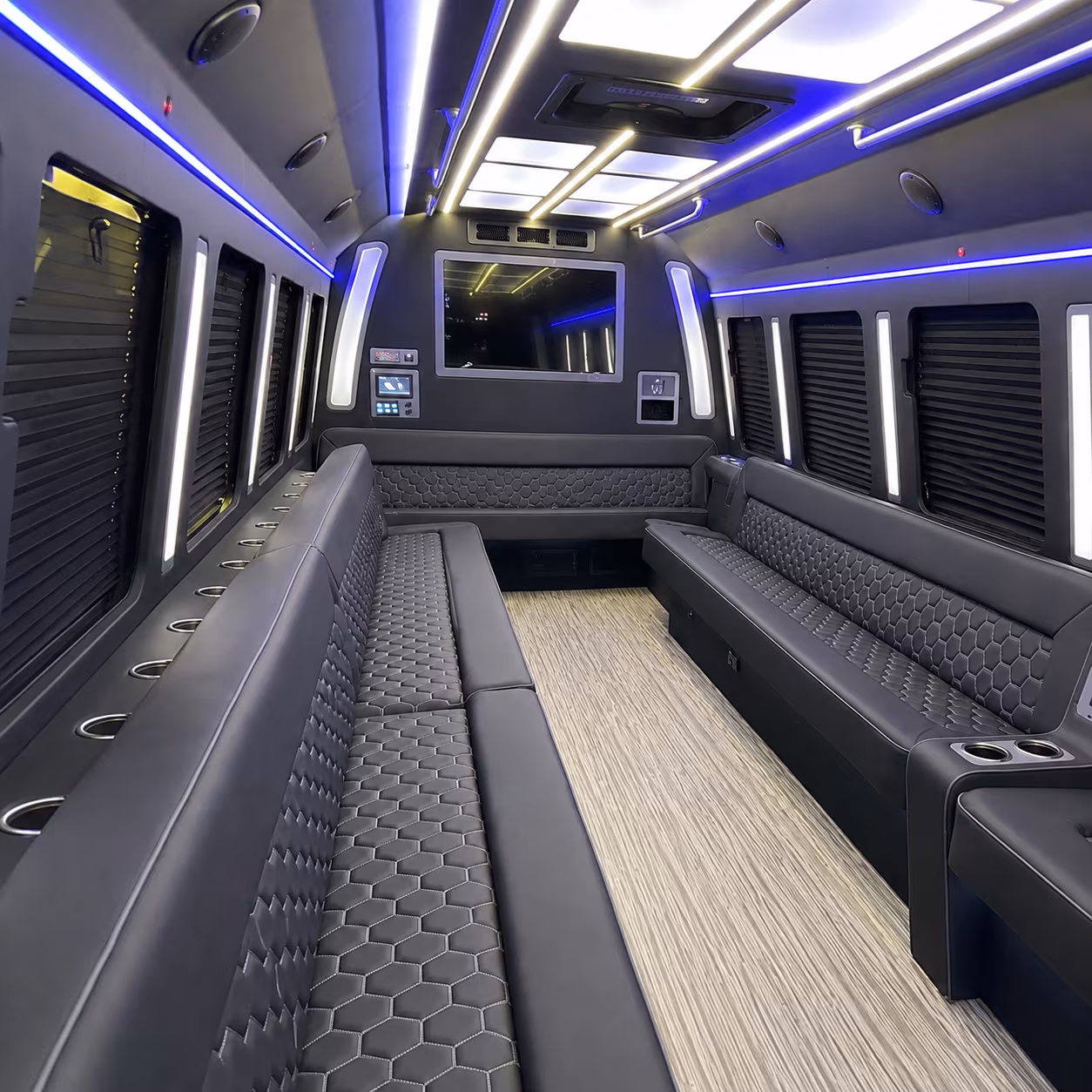 highland 40 passenger party bus inside