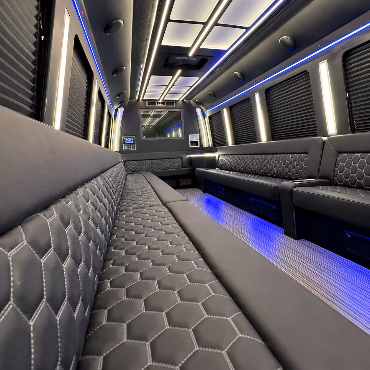 highland party bus rental interior